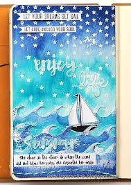Distress Dabber Blueprint Sketch Acrylic Paint /  Pintura Acrílica Azul Oscuro Pintura y Medios Mixtos Ranger