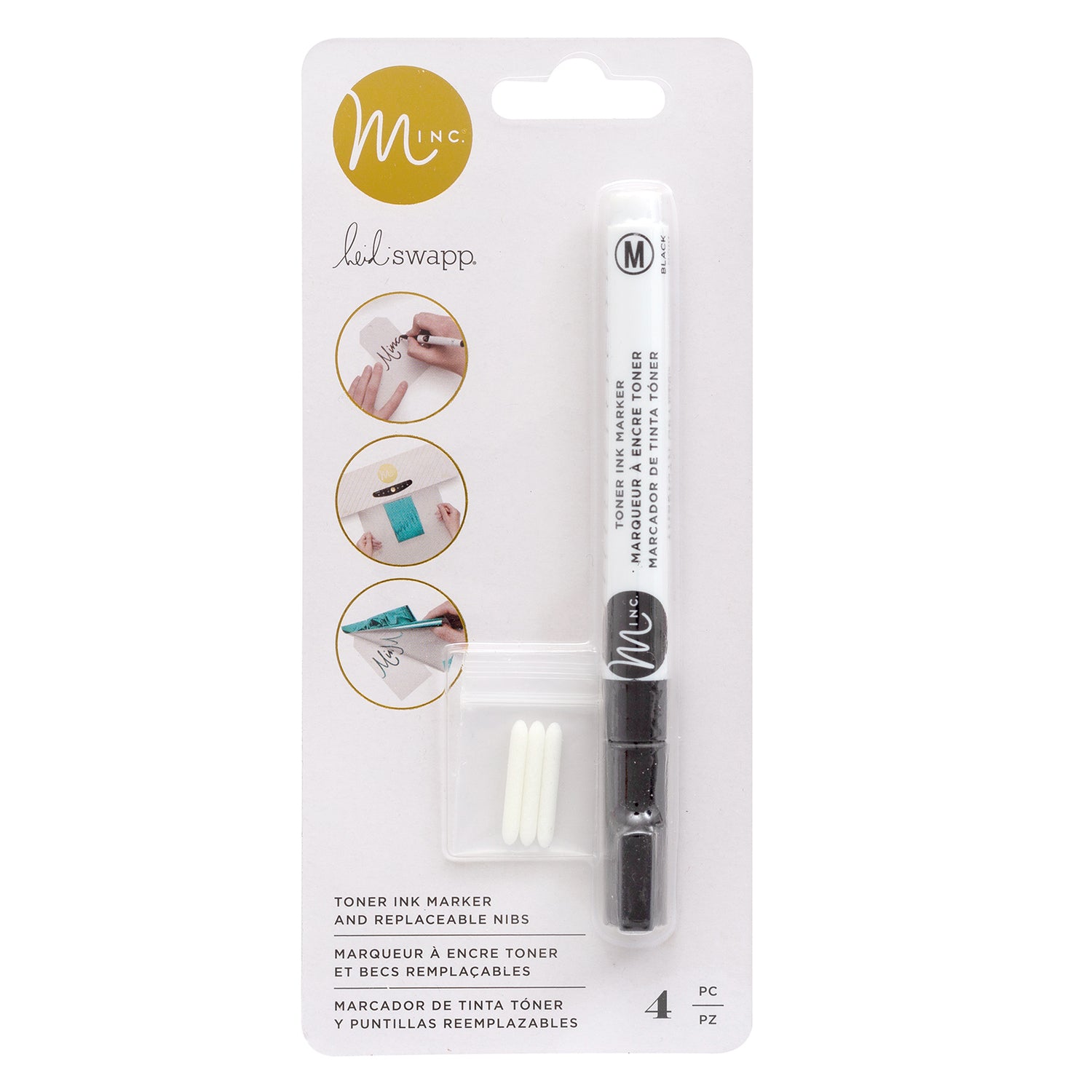 Minc Toner Marker w Nibs / Marcador Tinta Tóner con Puntas Descontinuado Heidi Swapp