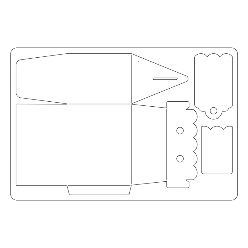 Box, Scalloped Gable Die / Suaje de Caja de Recuerdo Descontinuado Sizzix