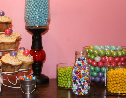 Bright Pink Sixlets Celebration / Bolitas de Chocolate Rosa Metálico Descontinuado Sweet Works