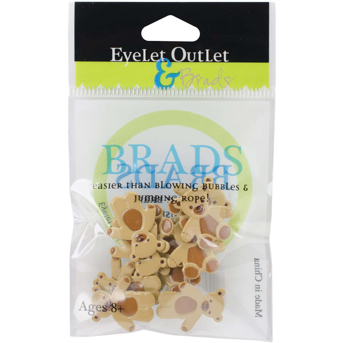 Brown Bear Brads /  Sujetadores Osito Descontinuado Eyelet Outlet
