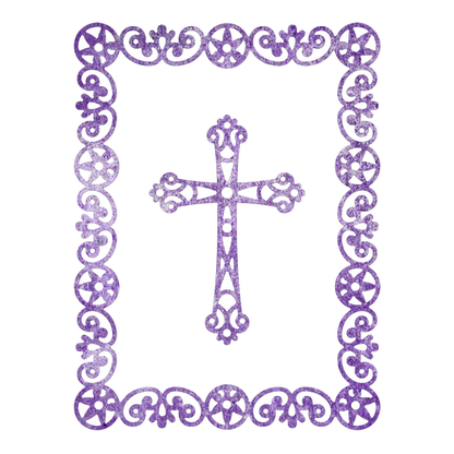 Frame with Cross / Cruz con Marco Descontinuado Cheery Lynn Designs