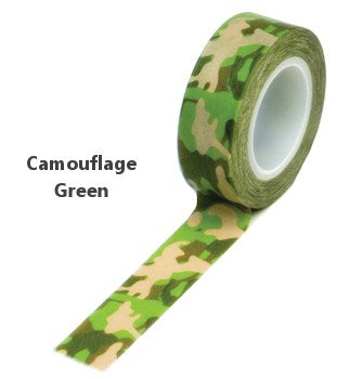 Washi Trendy Tape Camouflage/Green / Cinta Adhesiva Descontinuado Queen&amp;Co