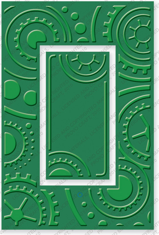 Embossing Plus Cogs Wheels / Folder de Corte y Grabado Marco Engranes y Ruedas Dados de Corte / Suajes / Troqueles Cuttlebug