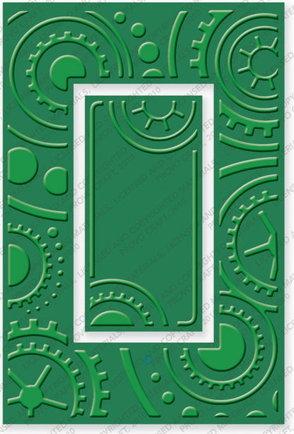 Embossing Plus Cogs Wheels / Folder de Corte y Grabado Marco Engranes y Ruedas Dados de Corte / Suajes / Troqueles Cuttlebug