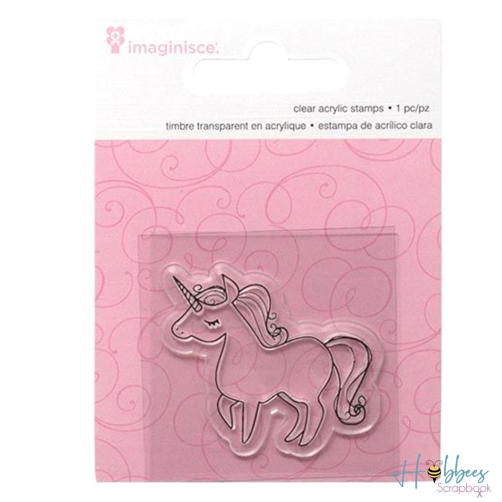 Clear Acrylic Stamp / Sello de PolÃmero Unicornio Sellos Imaginisce