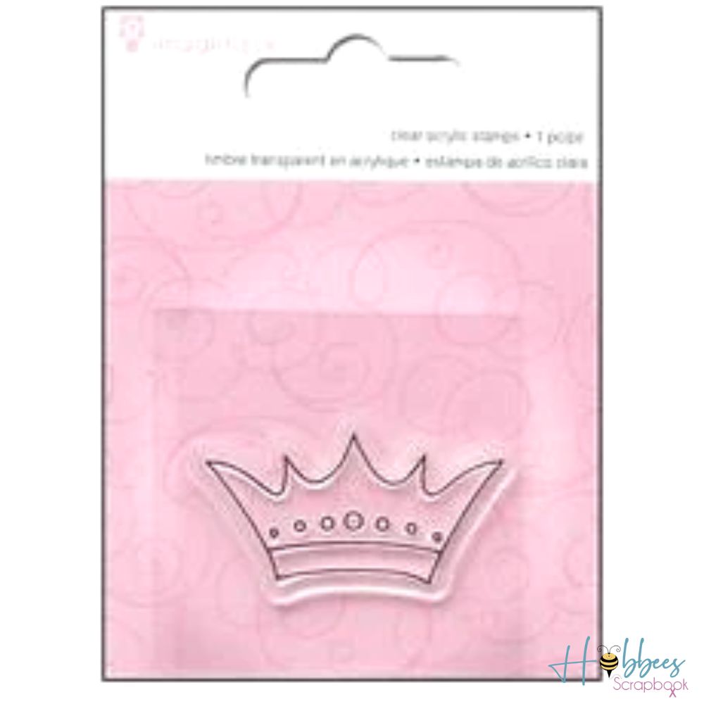 Clear Acrylic Stamp Crown / Sello de PolÃmero Corona Sellos Imaginisce