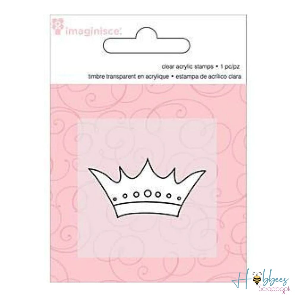 Clear Acrylic Stamp Crown / Sello de PolÃmero Corona Sellos Imaginisce