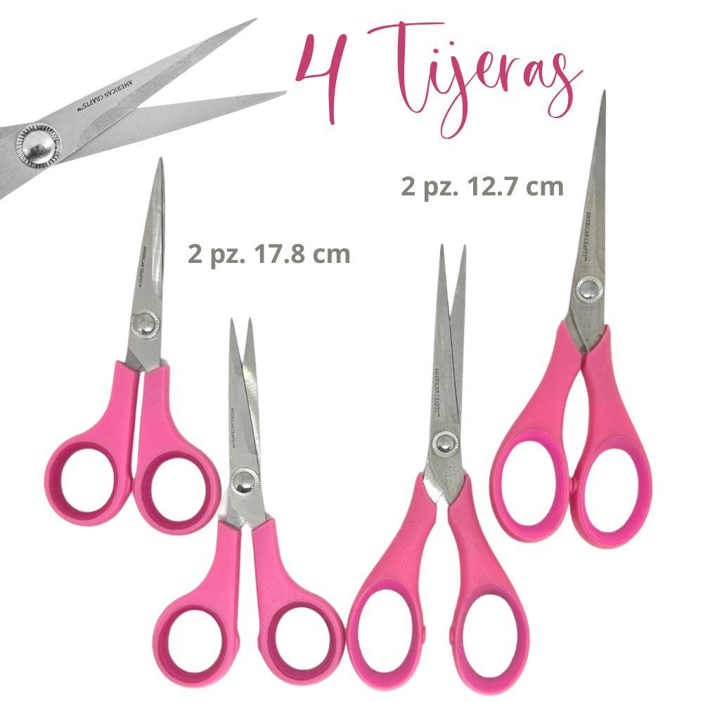 Cutup Scissors / Set de 4 Tijeras Rosas Tijeras / Cutters American Crafts
