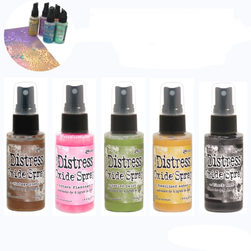 Tim Holtz Oxides Spray Bundle 1 / Paquete de Tintas en Spray Efecto Oxidado Tintas Ranger