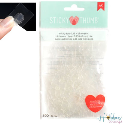 Flat Sticky Dots 1/4" / 300 Puntos Adhesivos Planos 6 mm Descontinuado American Crafts