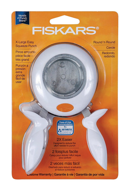Circle Large Easy Squeeze Punch 1.5" / Perforadora Círculo Grande 3.8cm DESCONTINUADO Fiskars