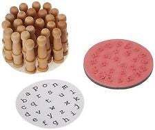Classic Alphabet Mini Rubber Mounted Stamps / Kit de Sellos de Goma Alfabeto Minúsculas Descontinuado Hampton Art