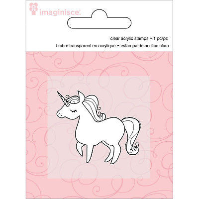 Clear Acrylic Stamp / Sello de PolÃmero Unicornio Sellos Imaginisce