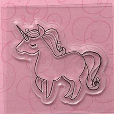 Clear Acrylic Stamp / Sello de Polímero Unicornio Sellos Imaginisce