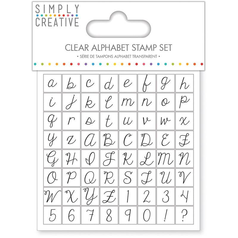 Clear Alphabet Stamp Set / Set de Sellos Transparentes de Alfabeto Descontinuado Simply Creative