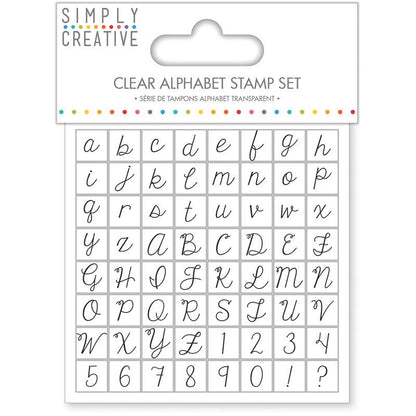 Clear Alphabet Stamp Set / Set de Sellos Transparentes de Alfabeto Descontinuado Simply Creative