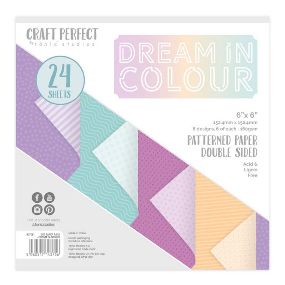 Dream In Color Double-Sided Paper Pad / Papel Doble Cara 6x6 Descontinuado Craft Perfect
