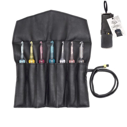 Portable Crochet Hook Storage Roll / Guarda Ganchillos Portátil Tejido The Hook Nook