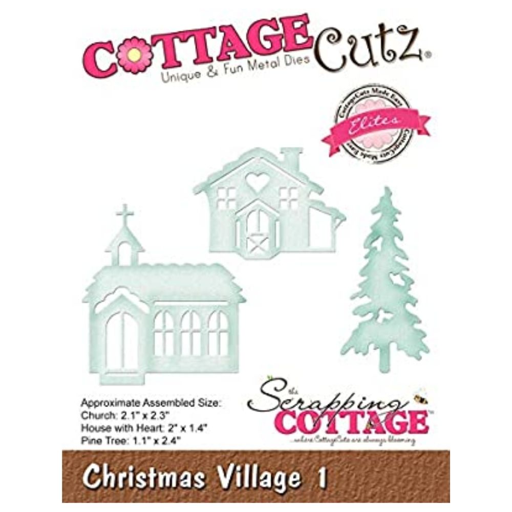Christmas Village Die /  Suaje de Pueblito Navideño Descontinuado Cottage Cutz
