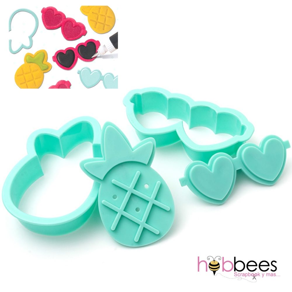 Specialty Cookie Cutter Tropical Set /  Set de Cortadores de Galletas y Sellos Repostería Sugarbelle