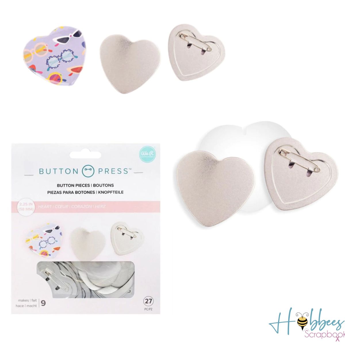 Heart Refill Pack Kit  / Botones de Corazón Personalizables