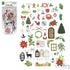Evergreen & Holly Cardstock Die-Cuts / Recortes Decorativos Adornos / Embellishments American Crafts