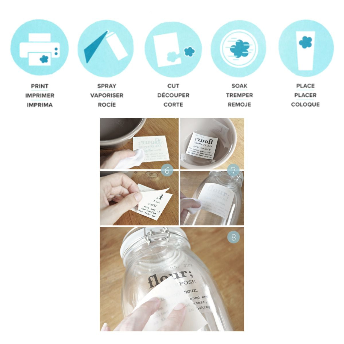 Spin It Water Slide Paper / Papel Transferible Acetato y Especializados We R Memory Keepers