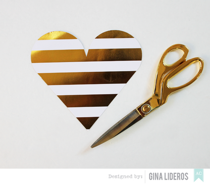 Cutup Scissors 8&quot; GOLD Metal / Tijeras Doradas Tijeras / Cutters American Crafts