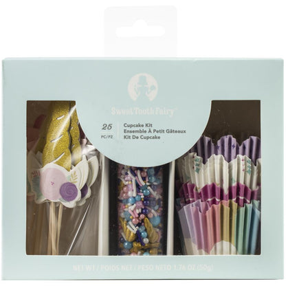 Unicorn Cupcake Kit / Kit de Panquecito de Unicornios 25 piezas Repostería Sweet Tooth Fairy