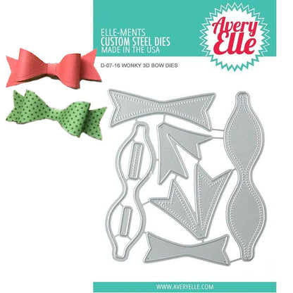 Wonky 3D Bow Dies / Suajes de Moños 3D Descontinuado Avery Elle