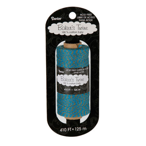 Bakers Twine Cotton Turquoise-Gray / Rollo de Hilo Twine 125 metros Turquesa-Gris Descontinuado Darice