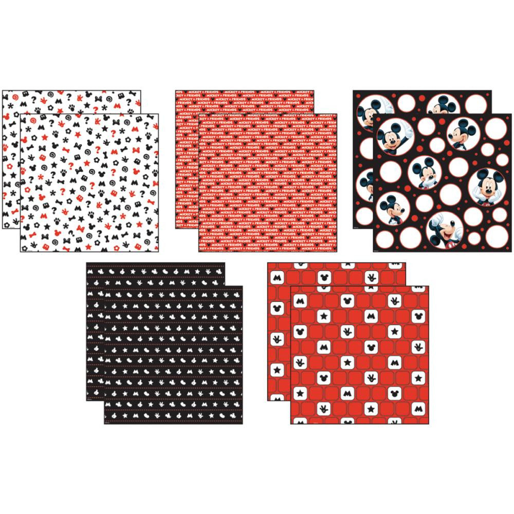 Paquete con 10 Hojas de Papel Decorado / Mickey & Friends Decorative Paper Papel Ek Success