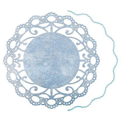 Ankara Lace Doily with Angel Wing Die / Suaje de Tapete de Encaje Descontinuado Cheery Lynn Designs