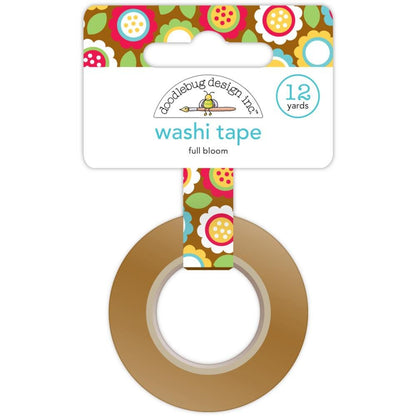 Washi Tape Full Bloom / Cinta Adhesiva Floreado Descontinuado Doodlebug