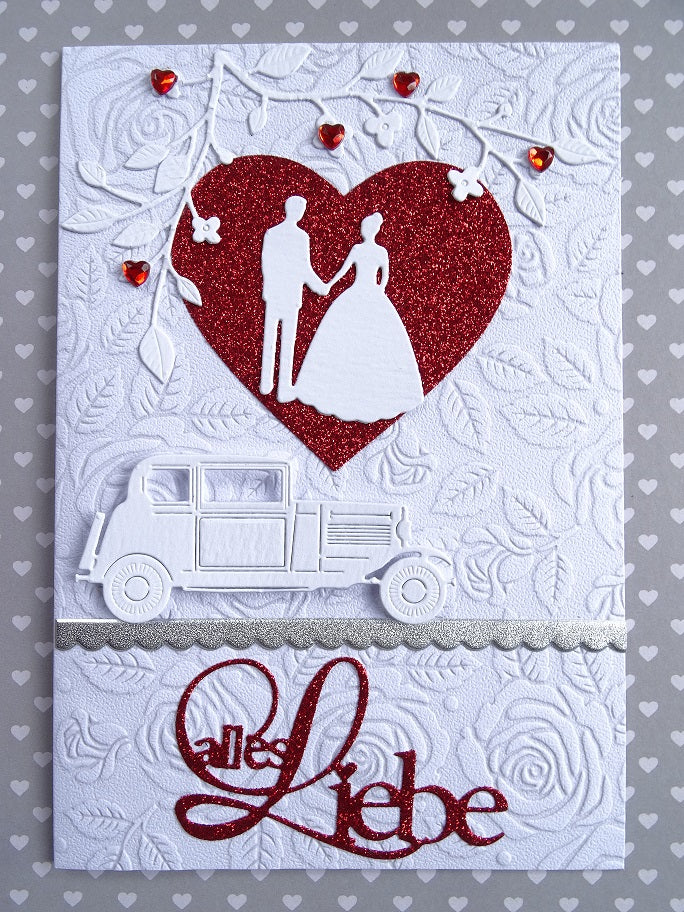 Just Married Couple Die / Suaje de Novios Descontinuado Cottage Cutz