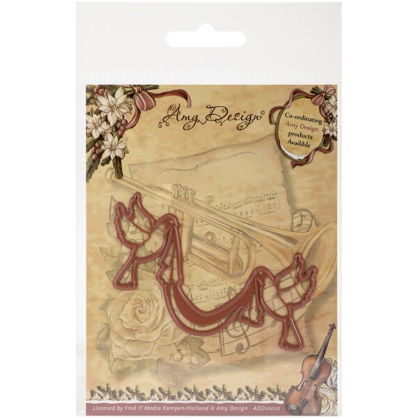 Doves With Ribbon Cutting Die / Suaje de Palomas con Listón Dados de Corte / Suajes / Troqueles Amy Design