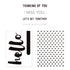 Hello Embossing Folder / Folder de Grabado y Sellos Hola Descontinuado American Crafts