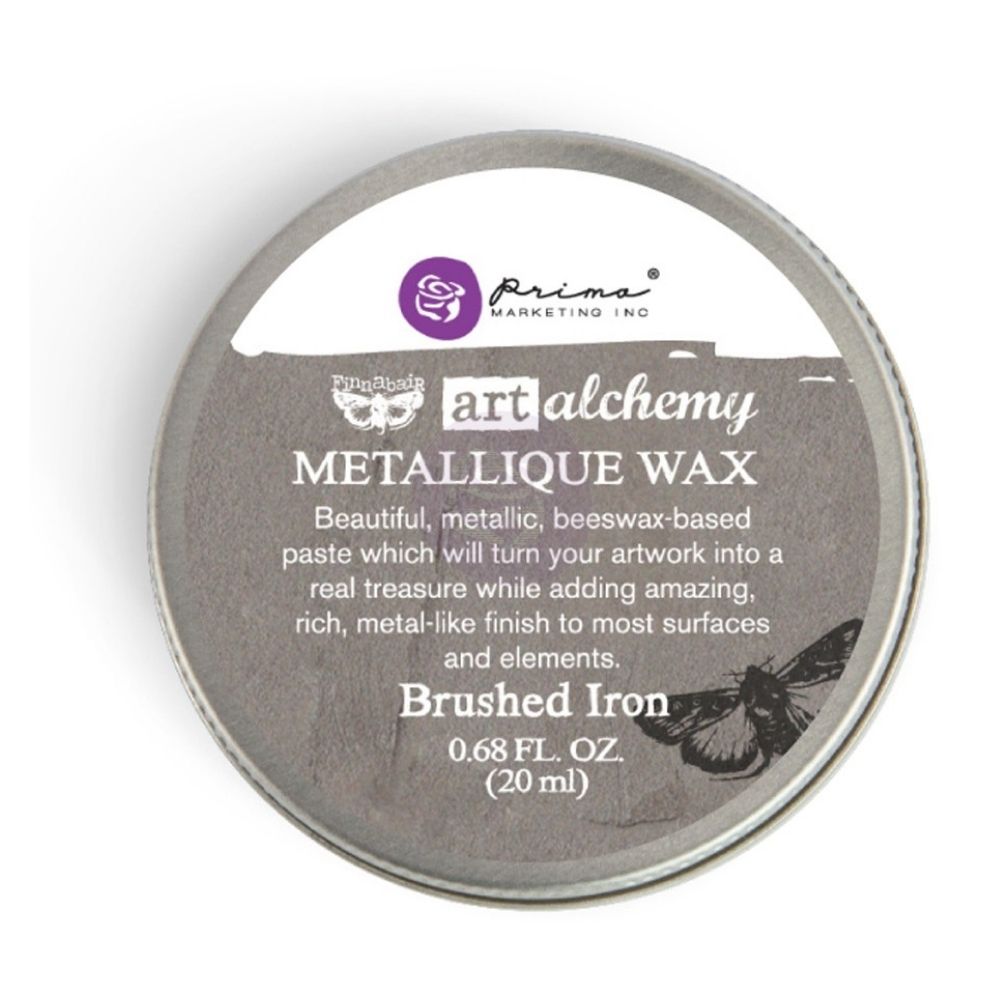 Finnabair Art Alchemy Metallique Wax Brushed Iron / Pintura en Cera Metálica Acero Pintura y Medios Mixtos Prima Marketing
