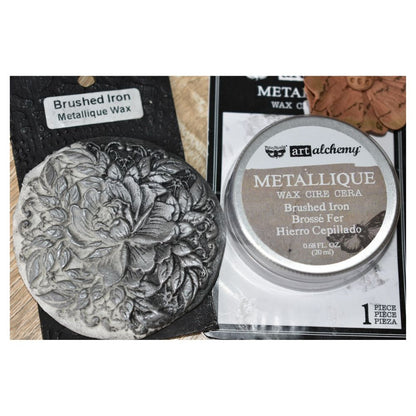 Finnabair Art Alchemy Metallique Wax Brushed Iron / Pintura en Cera Metálica Acero Pintura y Medios Mixtos Prima Marketing