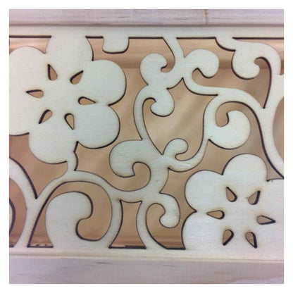 Wood Box With Laser Cut Flower Pattern / Cajita de Madera Floral Descontinuado Darice