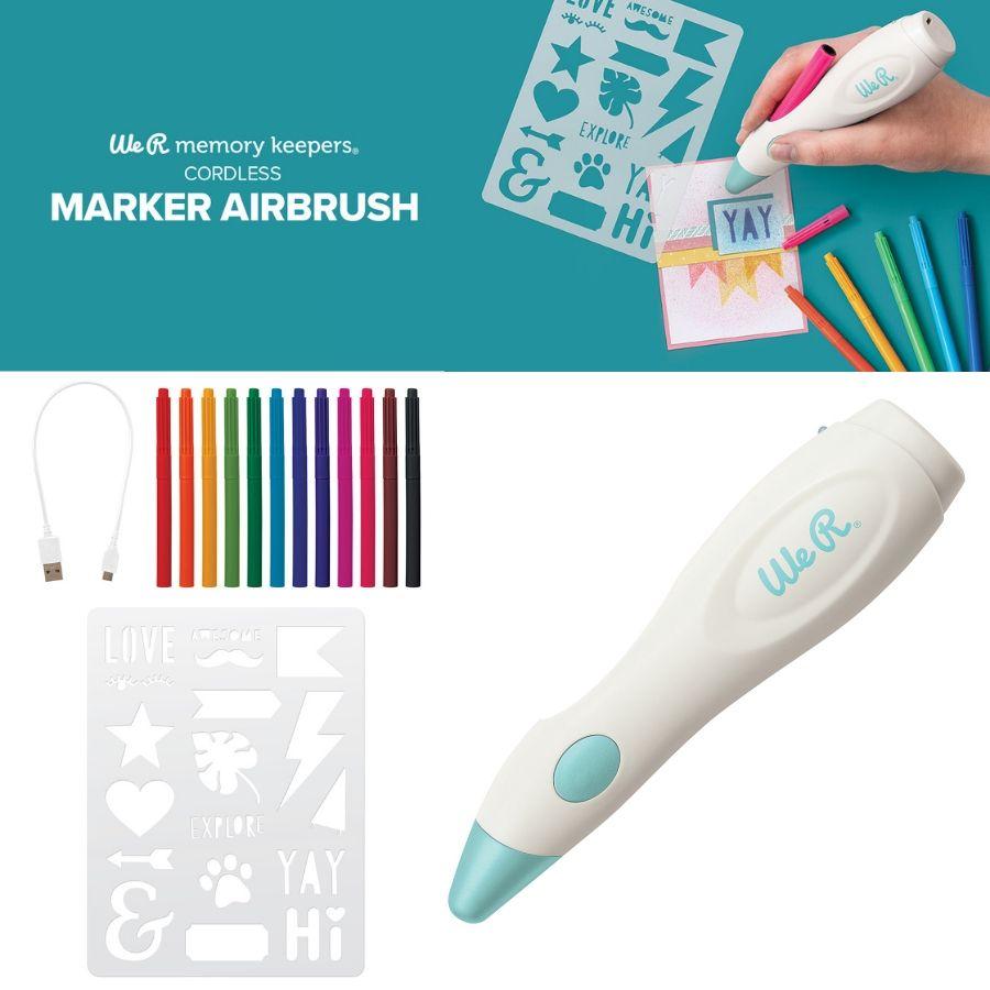 Cordless Marker Airbrush / Aerógrafo para Plumones Eléctrico Herramientas We R Memory Keepers