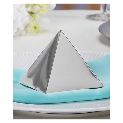Victoria Lynn Silver Foil Pyramid Favor Box / Cajas Triangulares Color Plata Descontinuado Victoria Lynn