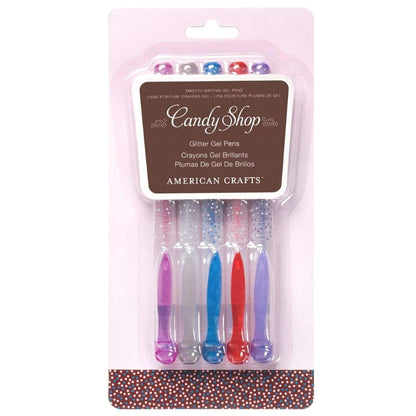 Candy Shop Glitter Gel Pens / Plumas de Gel Colores Con Brillitos Colores y Plumones American Crafts