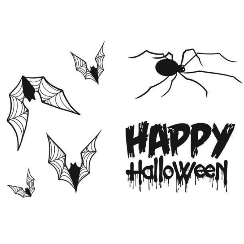 Happy Halloween Dies & Stamps Set / Suajes de Corte y Sellos de Halloween Dados de Corte / Suajes / Troqueles Spellbinders