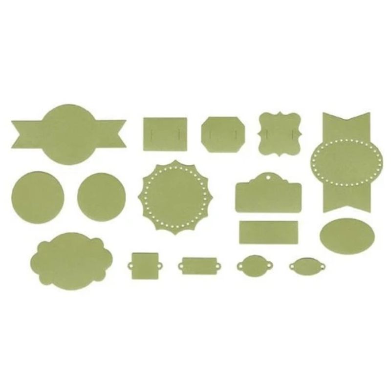 Label It Kit  / 17 Suajes de Etiquetas Dados de Corte / Suajes / Troqueles LifeStyle Crafts