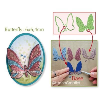 Butterfly Patch Die / Suajes Parche de Mariposa Dados de Corte / Suajes / Troqueles Leane Creatief