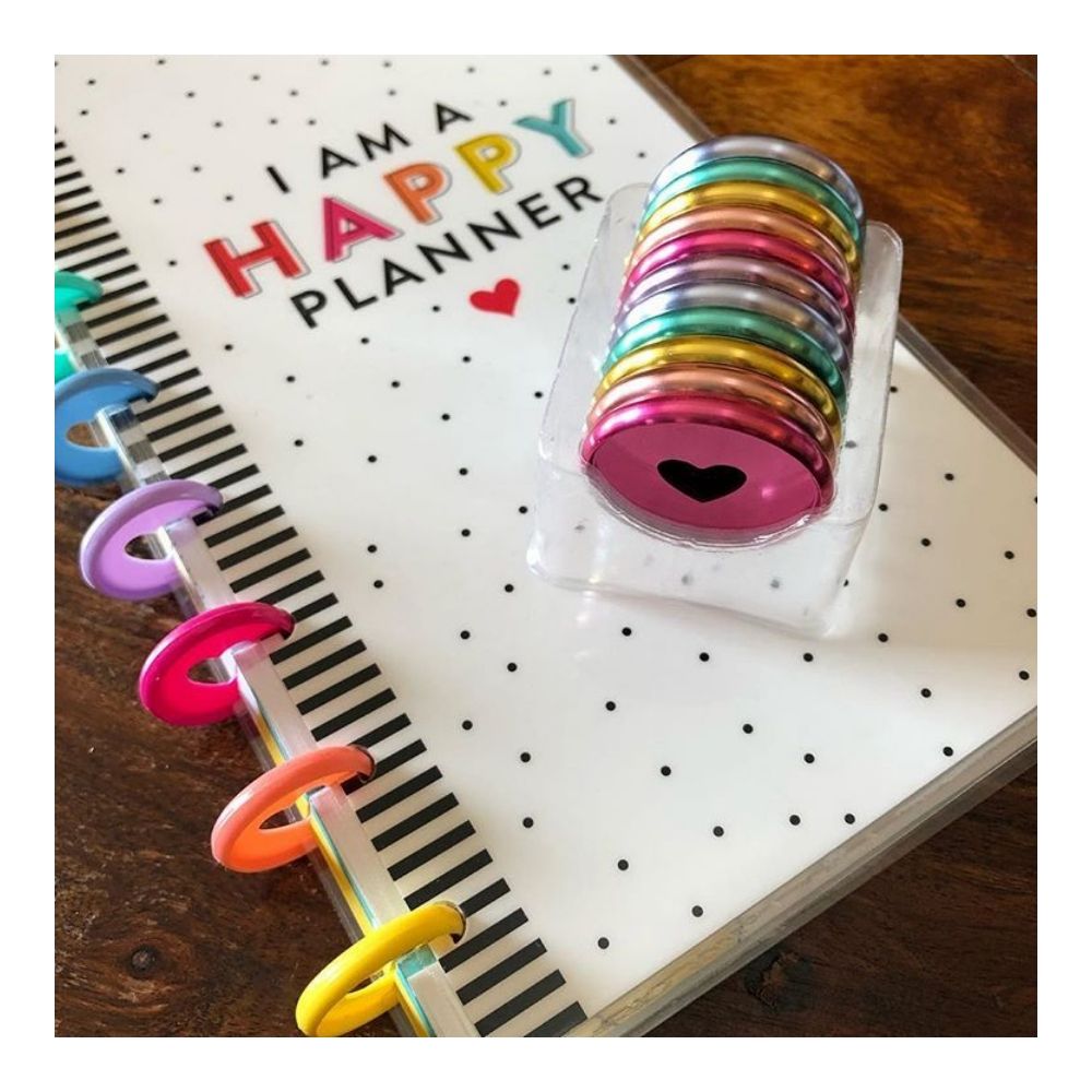 Happy Planner Mini Metal Rainbow / Mini Anillos Metálicos para Agendas Planificadoras Arcoiris Discos para Planners Me &amp; My Big Ideas