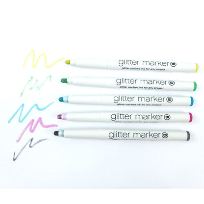 Glitter Markers Set / 5 Marcadores de Brillitos Marcadores &amp; Plumones Heidi Swapp