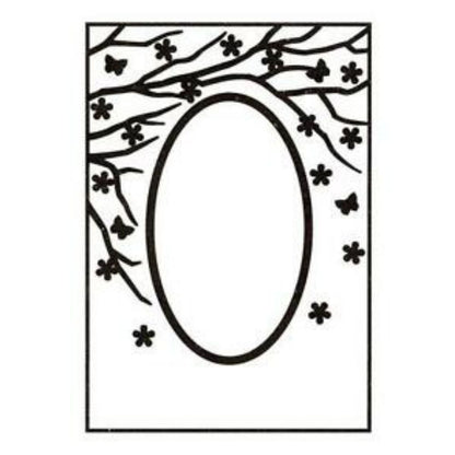 Spring in the air Oval Embossing Folder / Folder de Grabado de Marco Ovalado con Flores Folders de Grabado Nellie Snellen